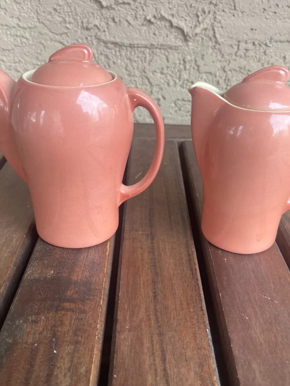 Art Deco Susie Cooper - Pink 2055 -Small Kestrel-shaped Hot Water Pot Coffee Pot